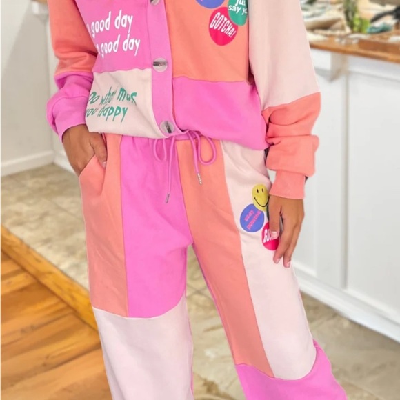 Adorable Colorblock Matching Set - Picture 1 of 5